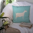 thumbnail image 3 of Carolines Treasures BB8063PW1414 Saanen Goat Blue Check Fabric Decorative Pillow, 14 x 14 in., 3 of 4