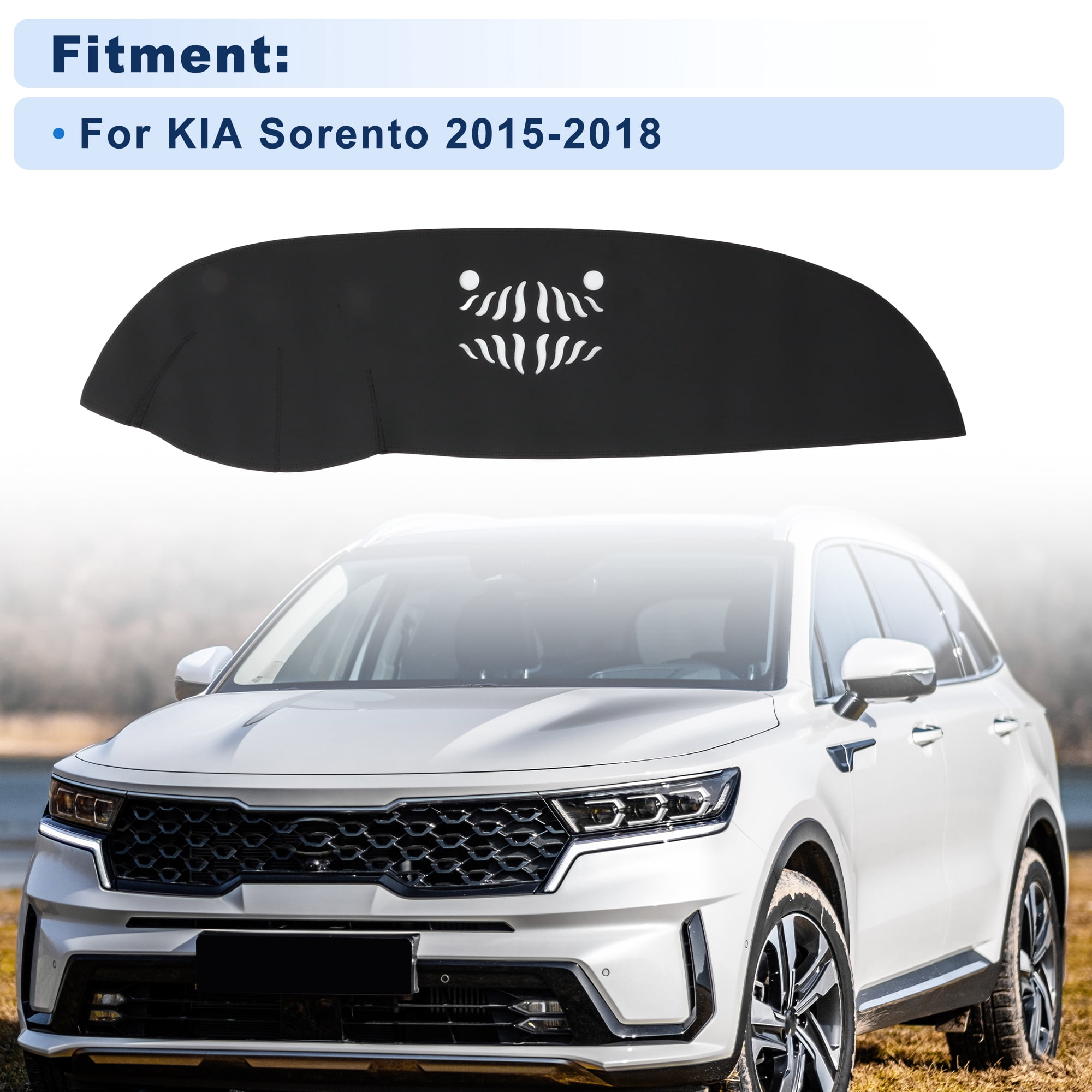 Unique Bargains Durable Dash Cover for KIA Sorento 2015-2018 without HUD for Car Interior