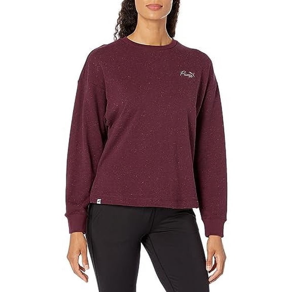 PUMA Women's Live in Crewneck, Dark Jasper- X-Large