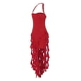 thumbnail image 4 of Women's Sexy Neck Sleeveless Irregular Dress - Backpack Design, Flowy Hem for Summer/Beach Parties, 4 of 5