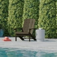 thumbnail image 4 of Flash Furniture Charlestown Commercial Grade Indoor/Outdoor Adirondack Chair, Weather Resistant Durable Poly Resin Deck and Patio Seating, Mahogany, 4 of 12
