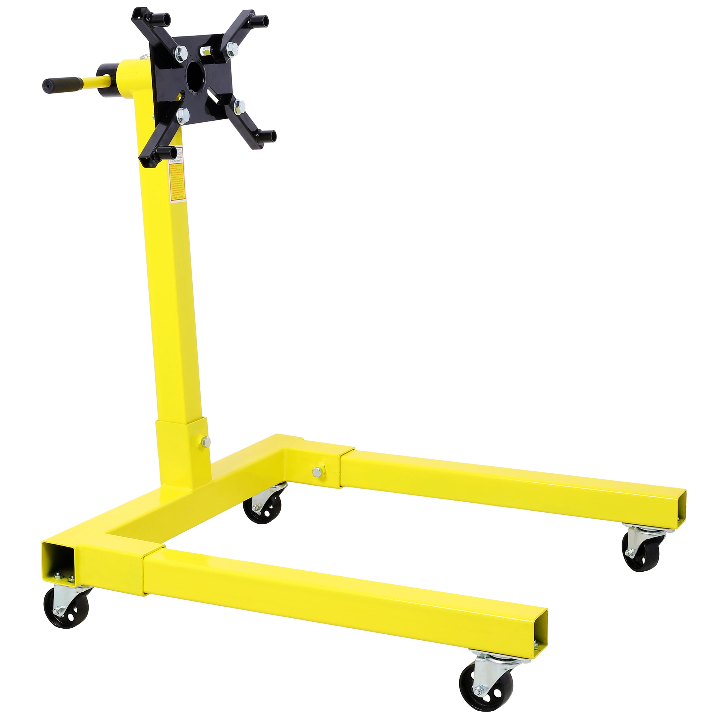 Engine Stand 1250 LBS Capacity360 Degree Adjustable Mounting Head Easy Assembly Disassembly 4 Ball-Bearing Swivel Caster Wheels Heavy-Duty Square Steel Frame