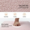 thumbnail image 5 of Korser Square Ottoman with Storage Set of 2,Upholstered Teddy Vanity Stool for Living Room,Bedroom,Pink, 5 of 6