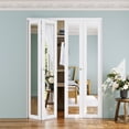 thumbnail image 2 of 60" X 80" Double 1-Lite Mirrored Door Solid Core Manufactured Wood Bi-Fold Door With Installation Hardware Kit(Closet, Pantry door), 2 of 8