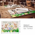 thumbnail image 3 of Placemats Set of 4, Easter Bunny Woven Placemat, Linen Place Mats for Kitchen/Dining Tables, Spring Easter Eggs Floral Rustic Burlap Washable Table Mats for Party, 3 of 8