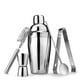 thumbnail image 1 of Juego de cóctel de 5 piezas, coctelera, mezclador de cóctel, juego de regalo, accesorios de bar, coctelera de 550 ML, acero inoxidable para bar en casa, 1 of 8