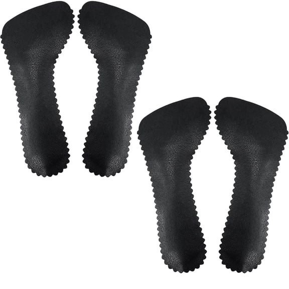 XIRQI 2 Pairs High Heel Cushion Inserts for Women, Self-Adhesive Comfortable Support Heel Pads, 3/4 Invisible Insoles Non-Slip Supportive Inserts for Open Toed Sandal Flat (Black)