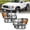 Yellow, variant on For Toyota Tacoma 2001-2004 Black Headlights Assembly Lamps+ Bumper Lights Pair