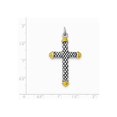 thumbnail image 2 of Sterling Silver Gold-tone Blk Rhod Criss Cross Design Cross Pendant - Measures 34.2x21.9mm Wide, 2 of 2