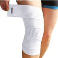 thumbnail image 1 of Rodillera elástica soporte envoltura vendaje de compresión cinturón deportivo,White,One Size, 1 of 2