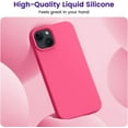thumbnail image 4 of Designed for iPhone 13 Case, Silicone Shockproof Slim Thin Phone Case for iPhone 13 6.1 inch (Hot Pink), 4 of 12