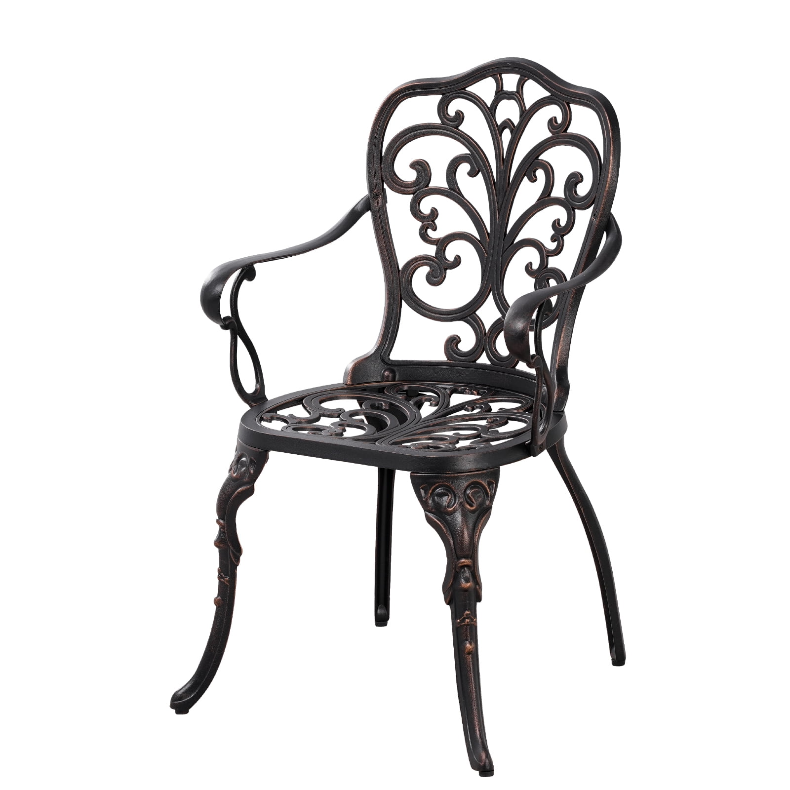 Withniture 3-Piece Bistro Table and Chairs Set of 2 Outdoor Furniture Patio Bistro Set, Bronze