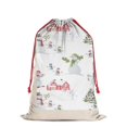 thumbnail image 2 of Christmas Bags Drawstring,White Christmas Snowman Pattern Large Xmas Christmas Gift Bags,Reusable for Xmas and New Year Party Favors and Supplies,27.6" X 19.7", 2 of 5