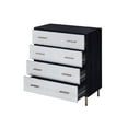 thumbnail image 3 of Emily 37 Inch Wood Tall Dresser Chest 4 Drawers Gold Handles Black - Saltoro Sherpi, 3 of 6