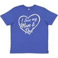 thumbnail image 3 of Inktastic I Love My Mom and Dad in White Chalk Heart Youth T-Shirt, 3 of 5