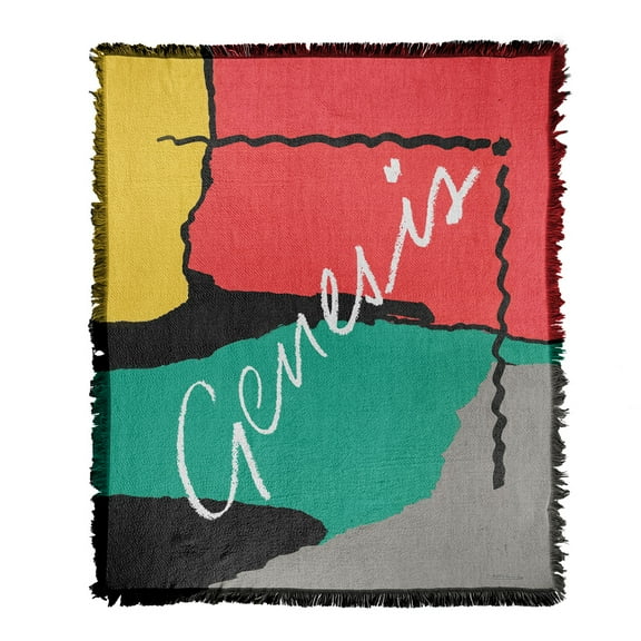 Genesis Blanket, 50"x60" Abacab Woven Tapestry Cotton Blend Fringed Throw Blanket