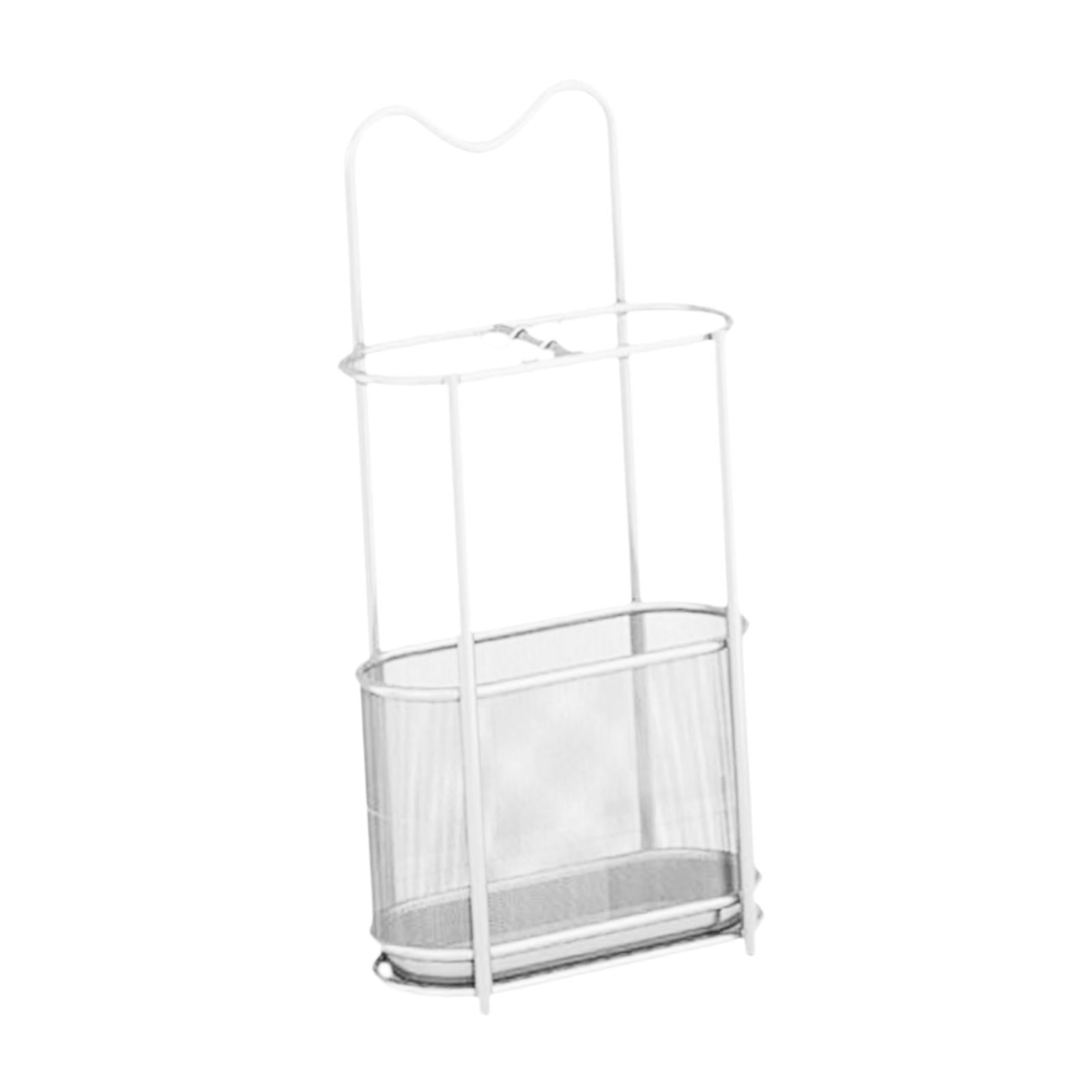 Fiocias Umbrella Rack Stand Holder Bin Iron Organizer Storage Rack Umbrella Stand Holder white