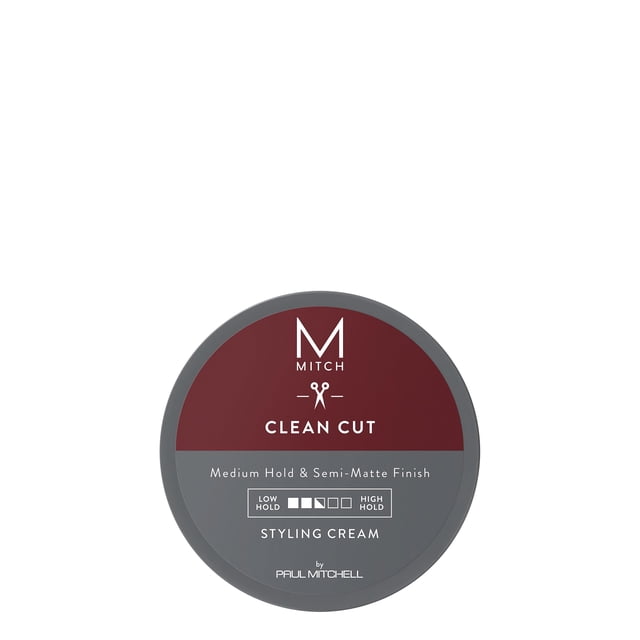 MITCH by Paul Mitchell Clean Cut Styling Cream – Crema para Peinar para Hombre, Fijación Media, Acabado Semimate, Para Todo Tipo de Cabello, Ideal para Cabello Corto a Mediano, 85