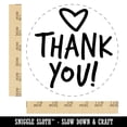 thumbnail image 2 of Thank You Fun Text with Heart Self-Inking Rubber Stamp Ink Stamper - Red Ink - Large 1-1/2 Inch, 2 of 7