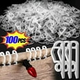 thumbnail image 2 of Gutter Hooks Led Light Holder Christmas Lights Clips Outdoor Weatherproof Securing Lights String Light Hooks for Home Xmas Tree (Black,60Pcs), 2 of 7