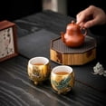 thumbnail image 4 of CNV Premium Gold-Washed Porcelain Teacup Set with Imperial Dragon Motif, Luxury Handcrafted Ceramic Master Cups for Tea Ceremony, 4 of 5