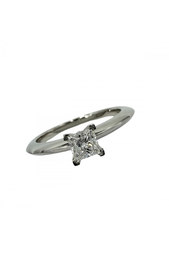 Pre-Owned Tiffany & Co. Women's Solitaire Ring, Jewelry, Accessory, Engagement Square Cut,...