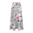 thumbnail image 7 of Levmjia Women's Midi Skirt Fashion Casual Polyester Flowy Skirt Zipper Floral Printed A-Line Skirt Flowing Vacation Daily Wear Summer, 7 of 7