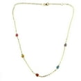 thumbnail image 2 of 18K Solid Yellow Gold Multi Color Enamel Lady Bug 16 inches Necklace in line, 2 of 3