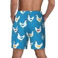 thumbnail image 4 of Goofa Cartoon Chicken Printed Men's Swim Trunks Board Shorts Quick Dry Mens Swimming Trunks with Compression Liner,Breathable Fit Hawaii Beach Shorts-Large, 4 of 9