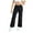 Black, variant on vigerkar Women's Trendy Mid Rise Jeans Stretchy Stitching Washed Boyfriend Straight Denim Pants (White, XXL)