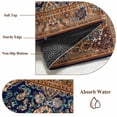 thumbnail image 2 of Blue Burnt Orange Boho Bathroom Rug Washable 2x3 Entryway Rug Non Slip Antique Tribal Southwestern Front Door Mat Low Pile Indoor Doormat Throw Floor Carpet for Kitchen Bedroom Entrance, 2 of 8