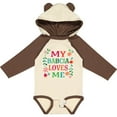 thumbnail image 3 of Inktastic My Babcia Loves Me Girls Long Sleeve Baby Bodysuit, 3 of 5