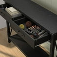 thumbnail image 4 of GloryStar Table Console d'Entrée Style Ferme, Design Rustique Mince avec Tiroirs et Tablette de Rangement Ouverte Inférieure, 4 of 8
