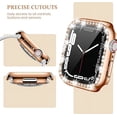 thumbnail image 5 of Apple Watch Case Series 8, Series 7 for 45mm Diamond Glitter Watch Case Built-in Tempered Glass Screen Protector, Guard Bumper Full Coverage Cover for Apple Watch Series 8 and Series 7, Gold 45mm, 5 of 6