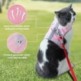 thumbnail image 3 of Correa para mascotas, arnés de pecho para gato estilo chaleco cómodo antigolpes, chaleco para mascotas de malla suave reflectante ajustable (rosa S) Rojo Verde RV1016-0124094FYD, 3 of 5