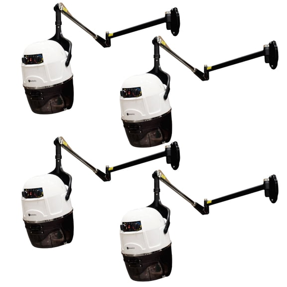 Set of 4 LIBRA II Salon Hair Dryer with Wall Arm (Wall-Mounted Dryer), White