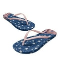 thumbnail image 2 of Wismoutput Anti-Slip Beach Flip Flops for Women Teens Girls American Usa Flag House Sandals Lightweight Comfort Pool Party Bathroom Summer Sandals Outdoors Pink Size 5, 2 of 7
