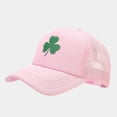 thumbnail image 4 of GDREDA Womens Beach Hat Three Leaves Pattern Baseball Cap Tongue Outdoor Sun Hat，Pink, 4 of 4