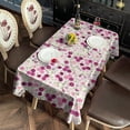 thumbnail image 2 of Pioneer Flower Floral Print Pattern Rectangle Tablecloth 60"x120",Waterproof Polyester Rectangle Table Cloth, Wipeable Spillproof Polyester Tablecloth for Dining, Camping, Indoor and Outdoor, 2 of 6