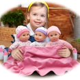 thumbnail image 4 of Cuddle Kids 14" Lovable Talking Triplets Dolls W/ Large Blanket & 3 Bottles, Kids Ages 2+, 4 of 5