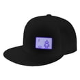 thumbnail image 1 of DouZhe Flat Brim Cap Snapback Hat, Robot Game Prints Adjustable Black Adult Baseball Cap, 1 of 6