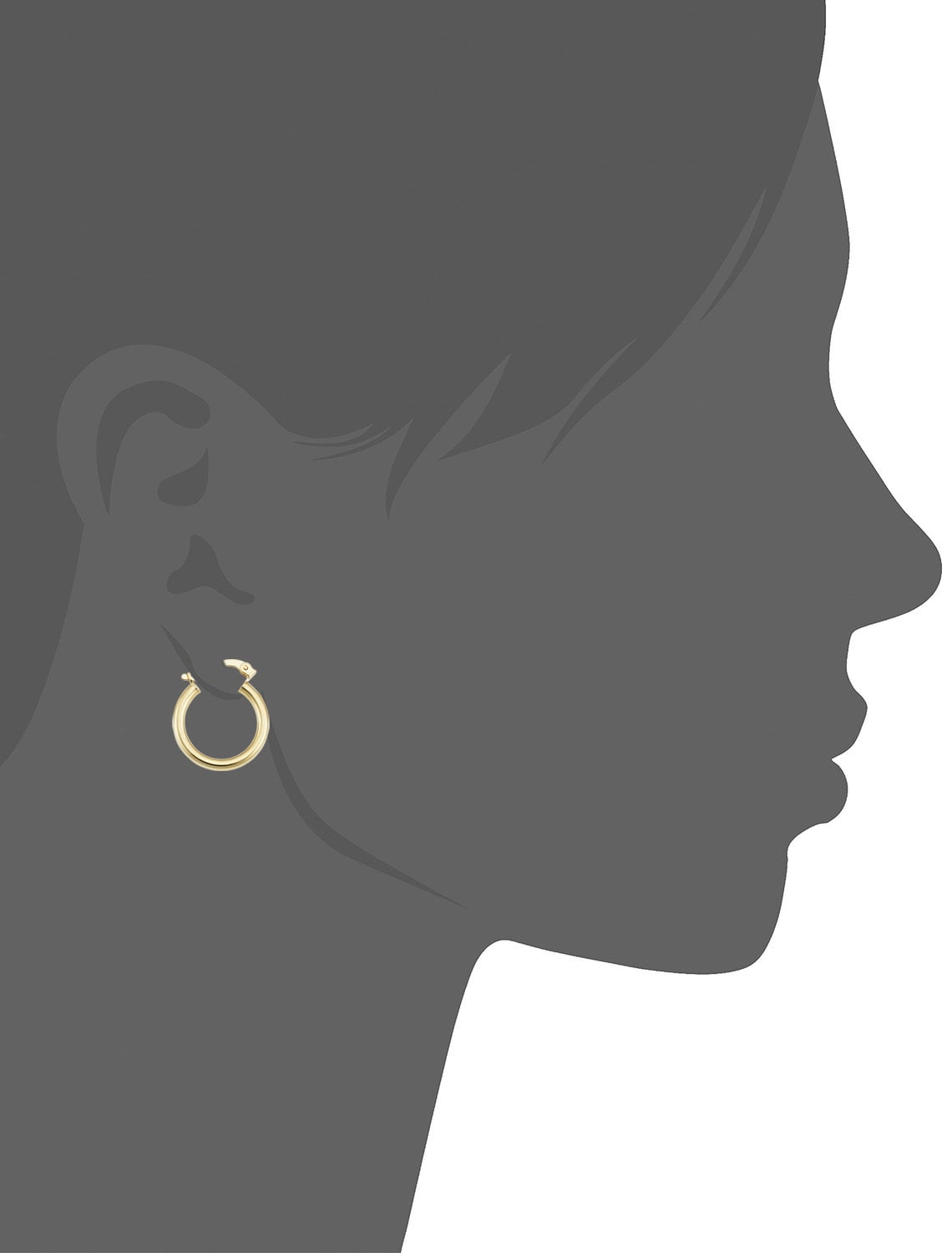 KoolJewelry 14k Yellow Gold Filled Classic Hoop Earrings (2.5 x 19 mm)