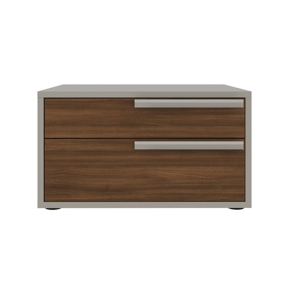 Casabianca Home Carter Il Right nightstand in walnut-taupe matte.