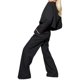 thumbnail image 2 of Conjunto de Dos Piezas para Mujer: Blazer Corto, Chaqueta y Pantalón de Trabajo de Cintura Alta y Pierna . Negro XL, 2 of 10
