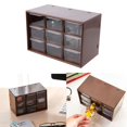 thumbnail image 3 of 9 Drawer Plastic Storage Cabinet Desktop Makeup Bin Box Jewellery OrganizerWhite, 3 of 5