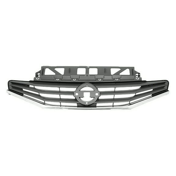 New Aftermarket Premium Fit Gray / Chrome Front Grille 623103VY0A fits 2014-2016 Nissan Versa Note S Hatchback 4-Door