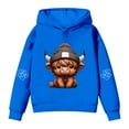 thumbnail image 3 of WAYUTE Girls Sweatshirts Cow Print Cute Hooded Sweatshirt for Boys Soft Pullover Kids Casual Hoodie with Pocket, 3 of 6