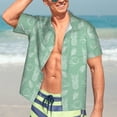 thumbnail image 3 of Fotbe Tropical Pineapple Hawaiian Shirt for Men Unisex Summer Beach Casual Short Sleeve Cotton Linen Button Down Shirts-3X-Large, 3 of 5