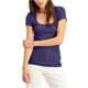 thumbnail image 1 of INC Playera bÃ¡sica acanalada para mujer, PÃºrpura, X-Large I-N-C Camiseta bÃ¡sica, 1 of 2