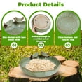 thumbnail image 4 of LINFANG Ceramic Bird Bath for Outside Weather Resistant Bird Bath Bowl Only Vintage Birdbath for Outdoors Garden Tabletop Deck Balcony and Lawn, 4 of 9
